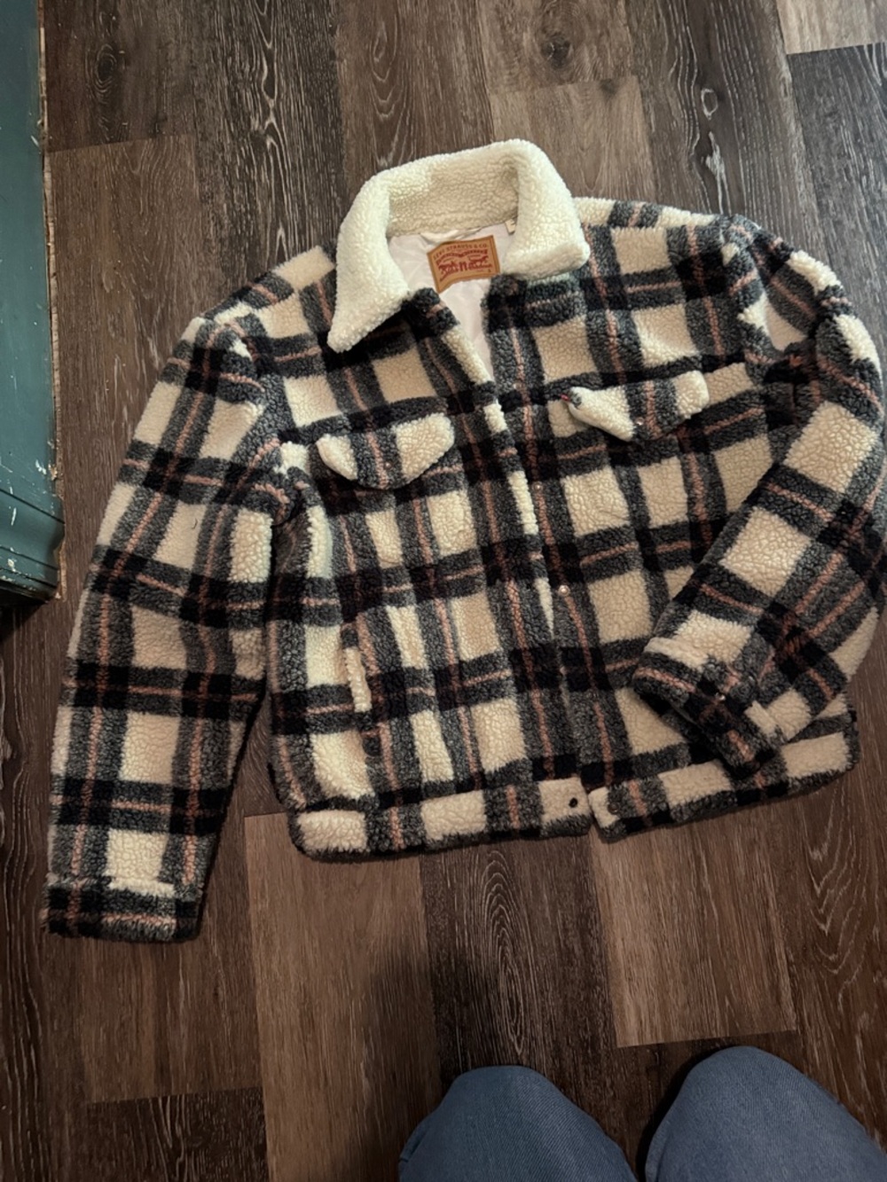 Women's Levi Sherpa button snap jacket